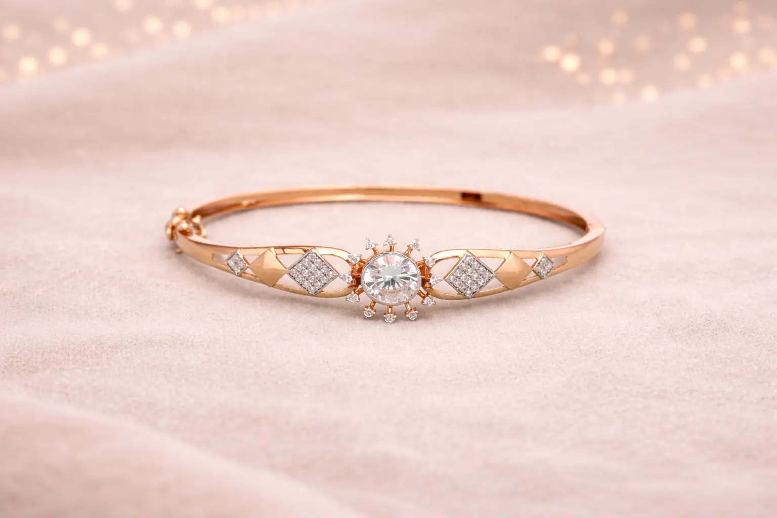 Stack of intricately carved gold bangles